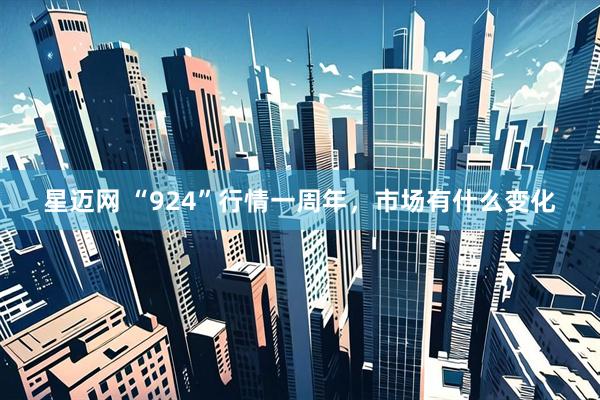 星迈网 “924”行情一周年,市场有什么变化