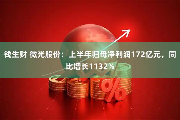 钱生财 微光股份：上半年归母净利润172亿元，同比增长1132%